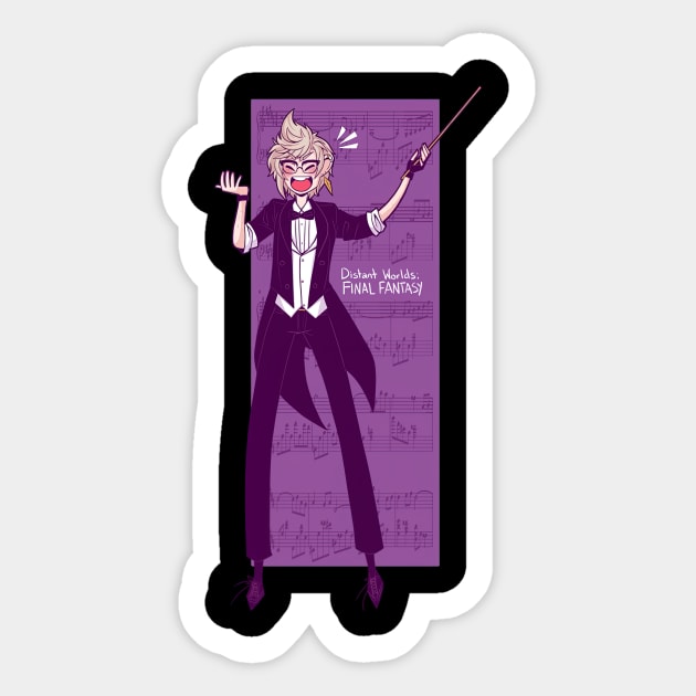 Distant Worlds Conductor! Prompto Sticker by HammiltenJohn